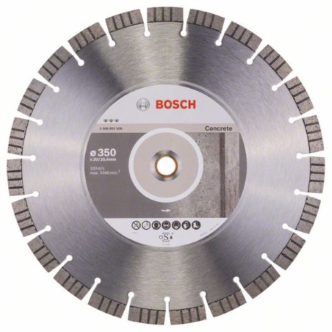 BOSCH DIAMOND CUTTING DISC BEST FOR CONCRETE 350 MM X 25.4 MM